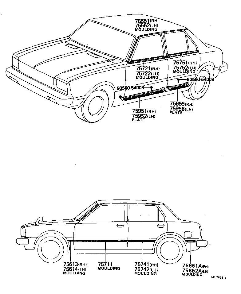  TERCEL |  SIDE MOULDING