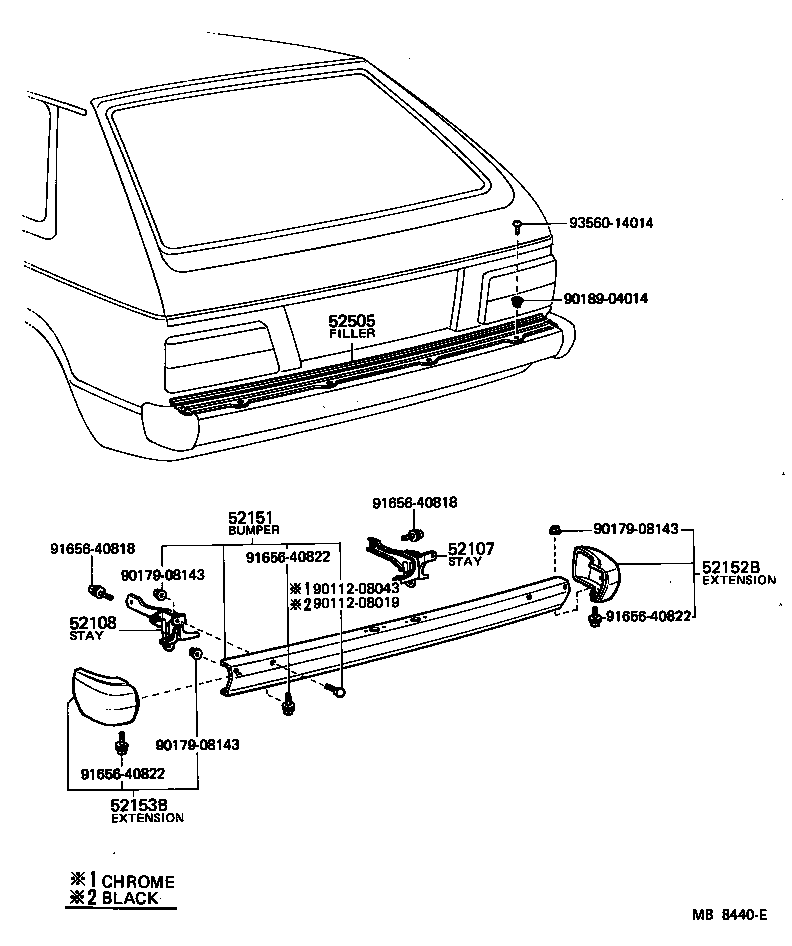  STARLET |  REAR BUMPER BUMPER STAY