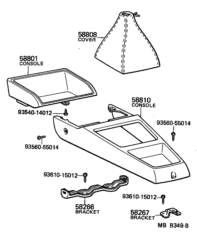  STARLET |  CONSOLE BOX BRACKET