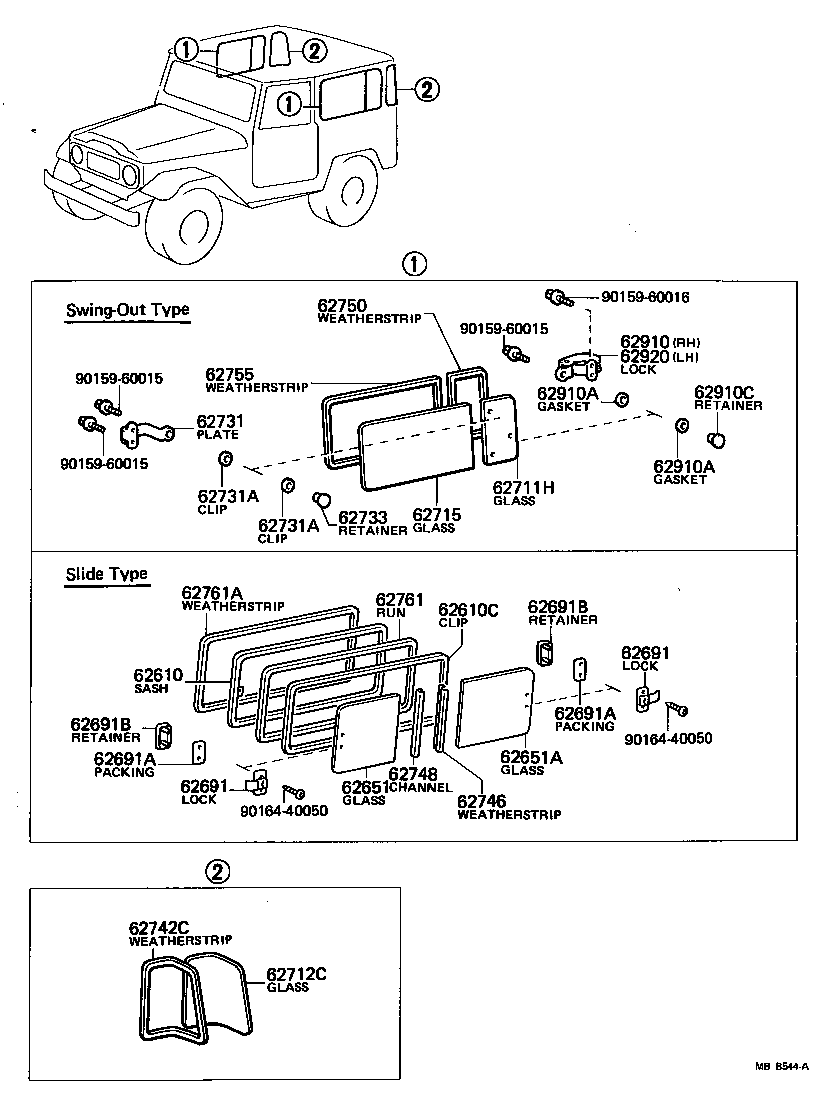  LAND CRUISER 40 |  SIDE WINDOW