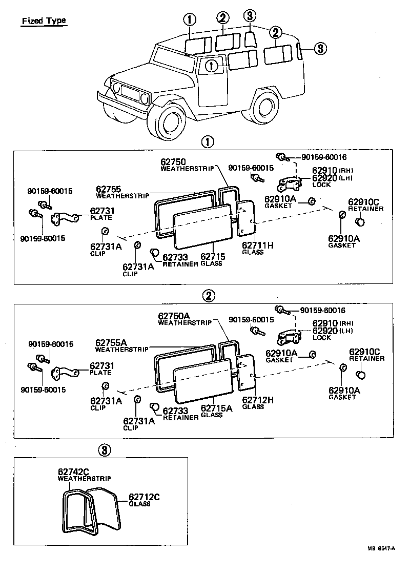  LAND CRUISER 40 |  SIDE WINDOW