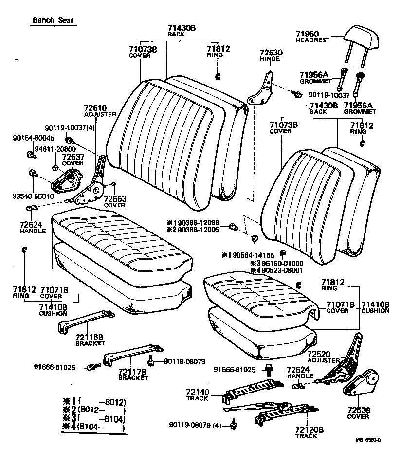  LAND CRUISER 40 |  SEAT SEAT TRACK