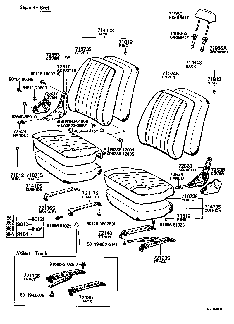  LAND CRUISER 40 |  SEAT SEAT TRACK