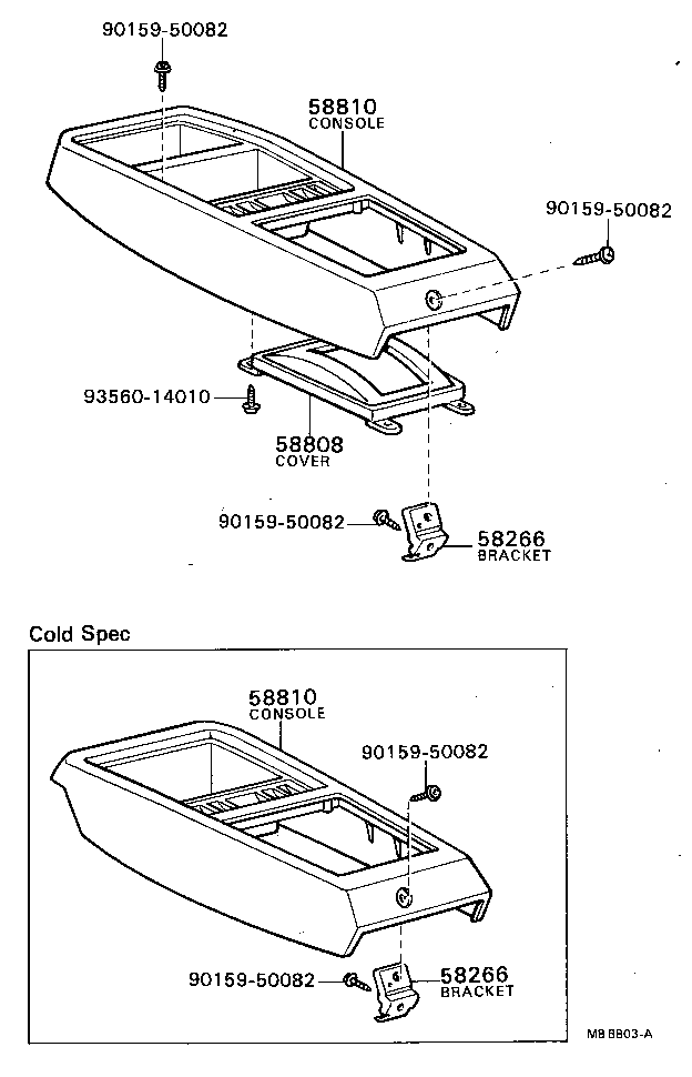  TERCEL |  CONSOLE BOX BRACKET