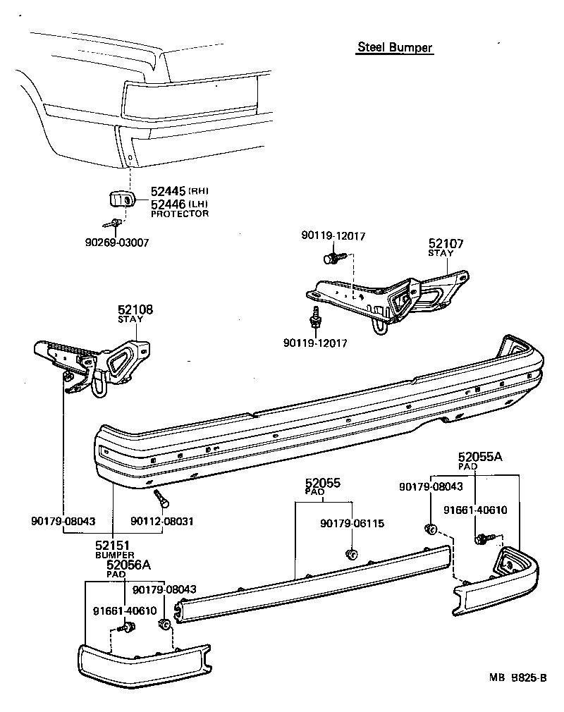  CROWN |  REAR BUMPER BUMPER STAY