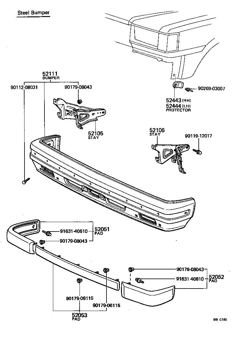  CROWN |  FRONT BUMPER BUMPER STAY