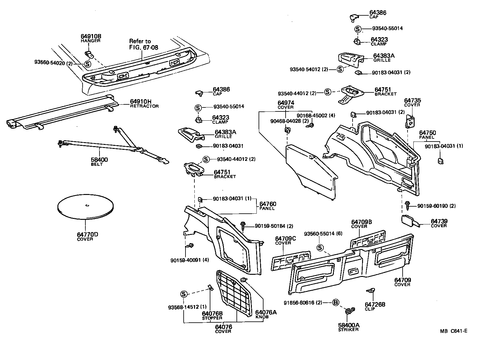  CELICA |  DECK BOARD DECK TRIM COVER