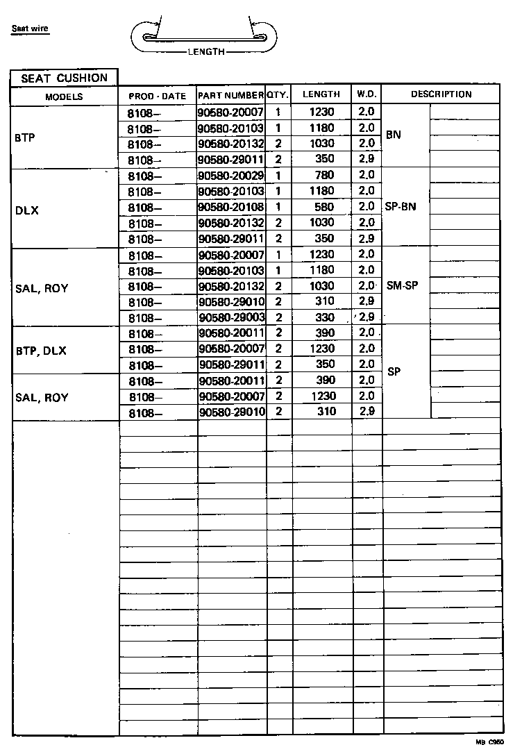  CROWN |  FRONT SEAT SEAT TRACK