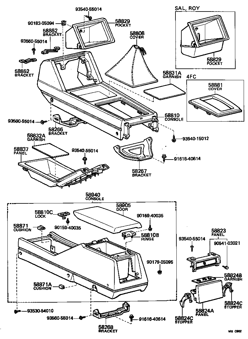  CROWN |  CONSOLE BOX BRACKET