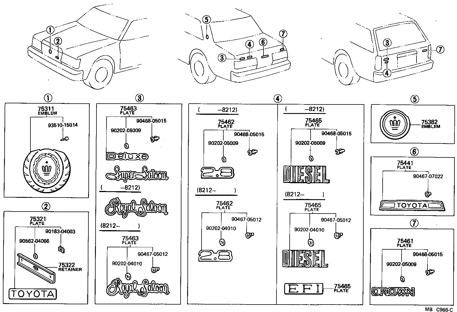  CROWN |  EMBLEM NAME PLATE EXTERIOR INTERIOR
