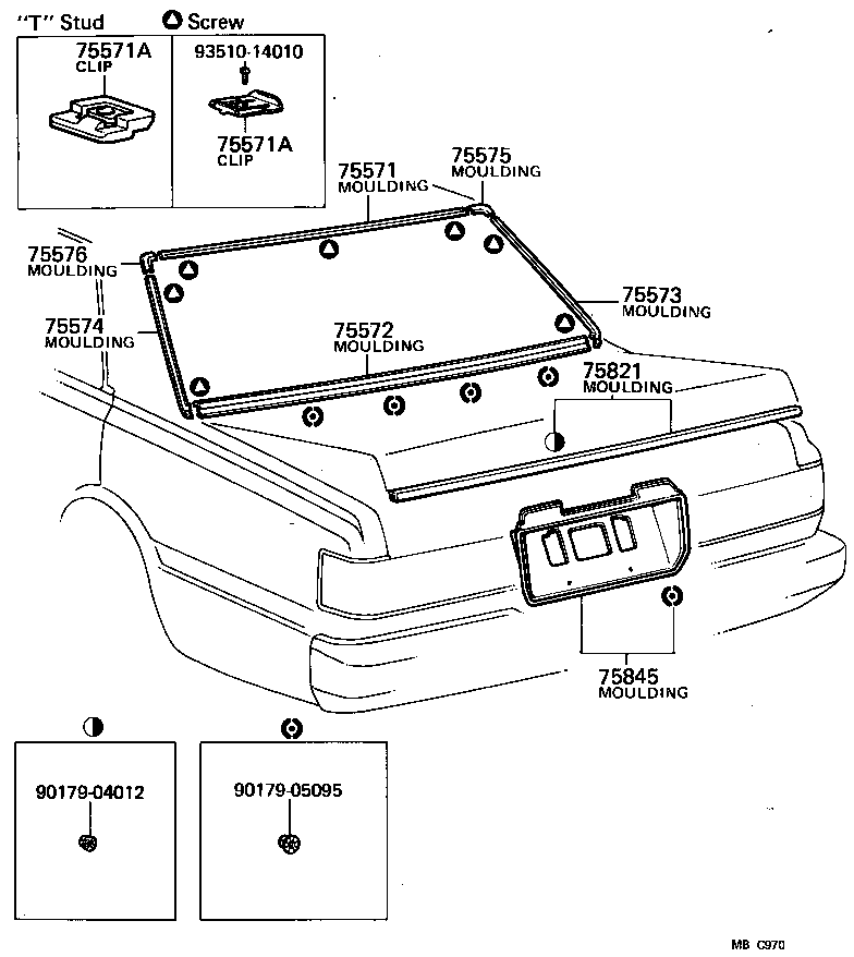  CROWN |  REAR MOULDING