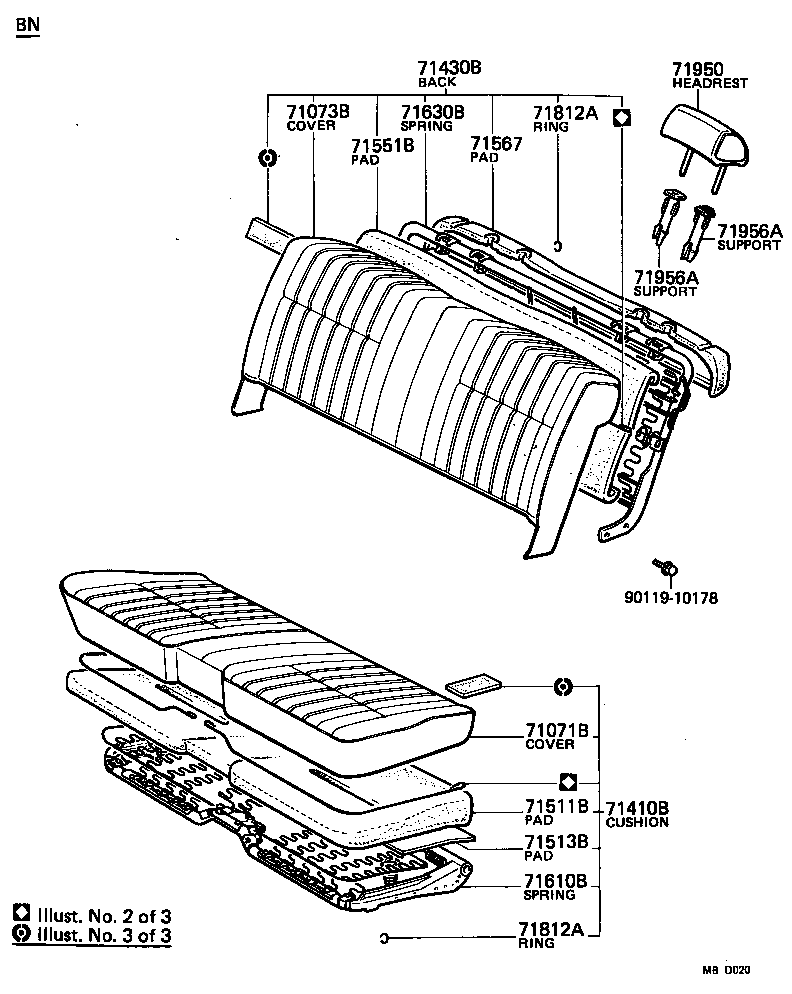 CROWN |  FRONT SEAT SEAT TRACK