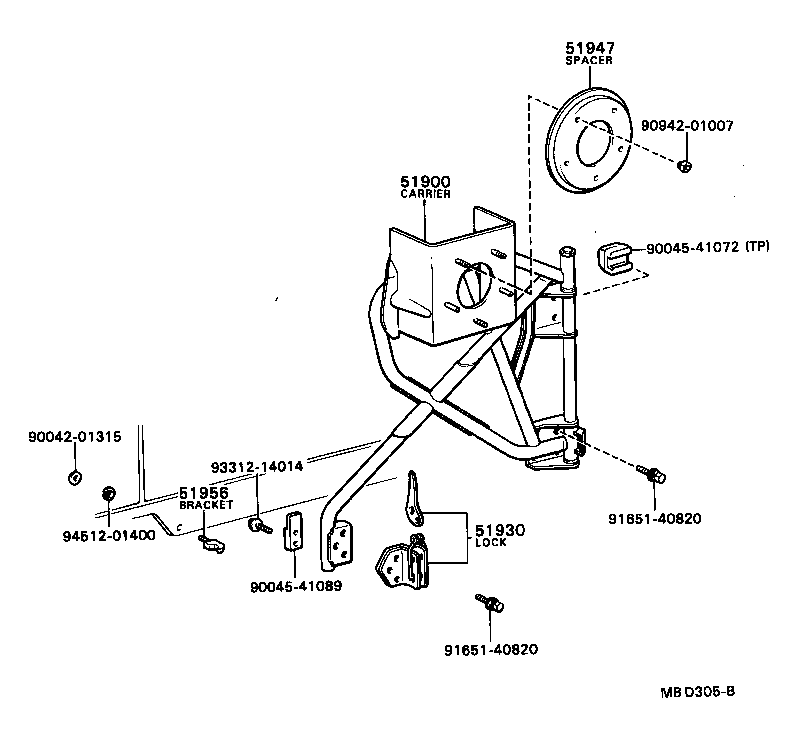  BLIZZARD |  SPARE WHEEL CARRIER