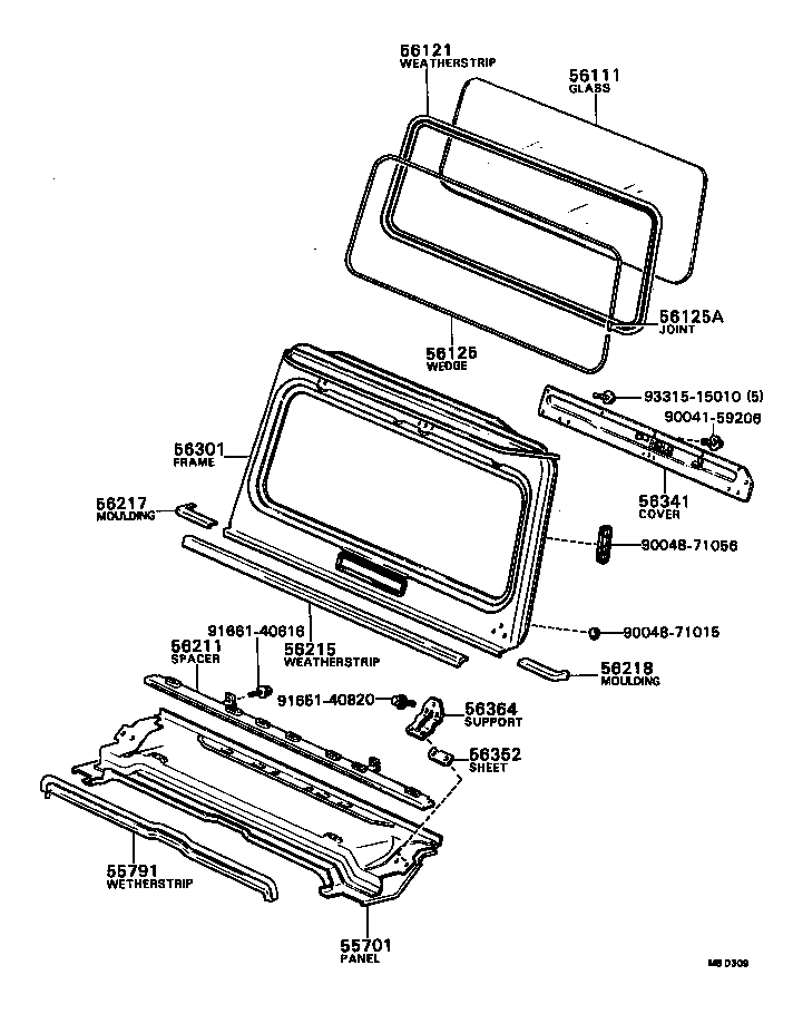  BLIZZARD |  COWL PANEL WINDSHIELD GLASS