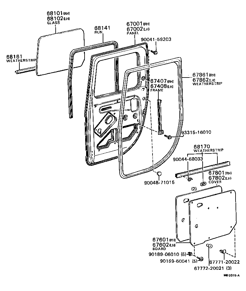  BLIZZARD |  FRONT DOOR PANEL GLASS