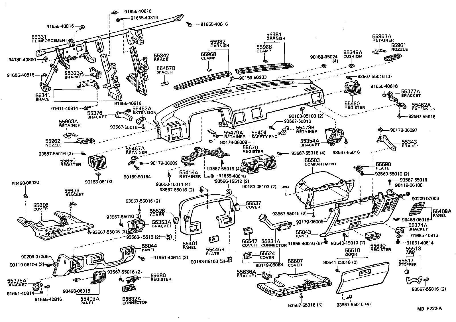  CELICA |  INSTRUMENT PANEL GLOVE COMPARTMENT
