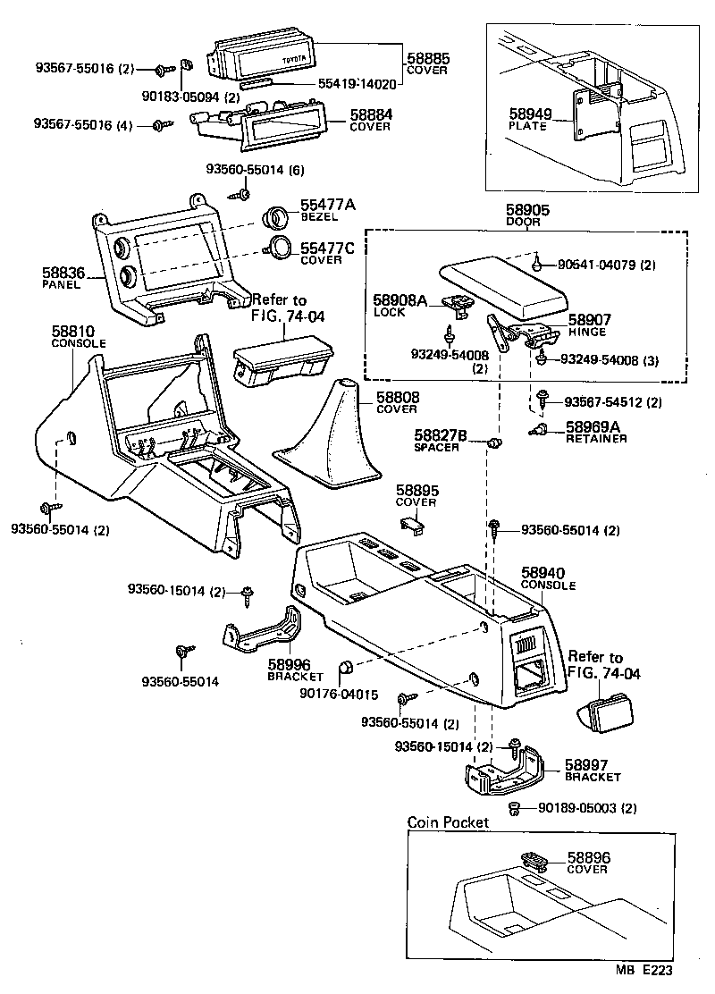 CELICA |  CONSOLE BOX BRACKET