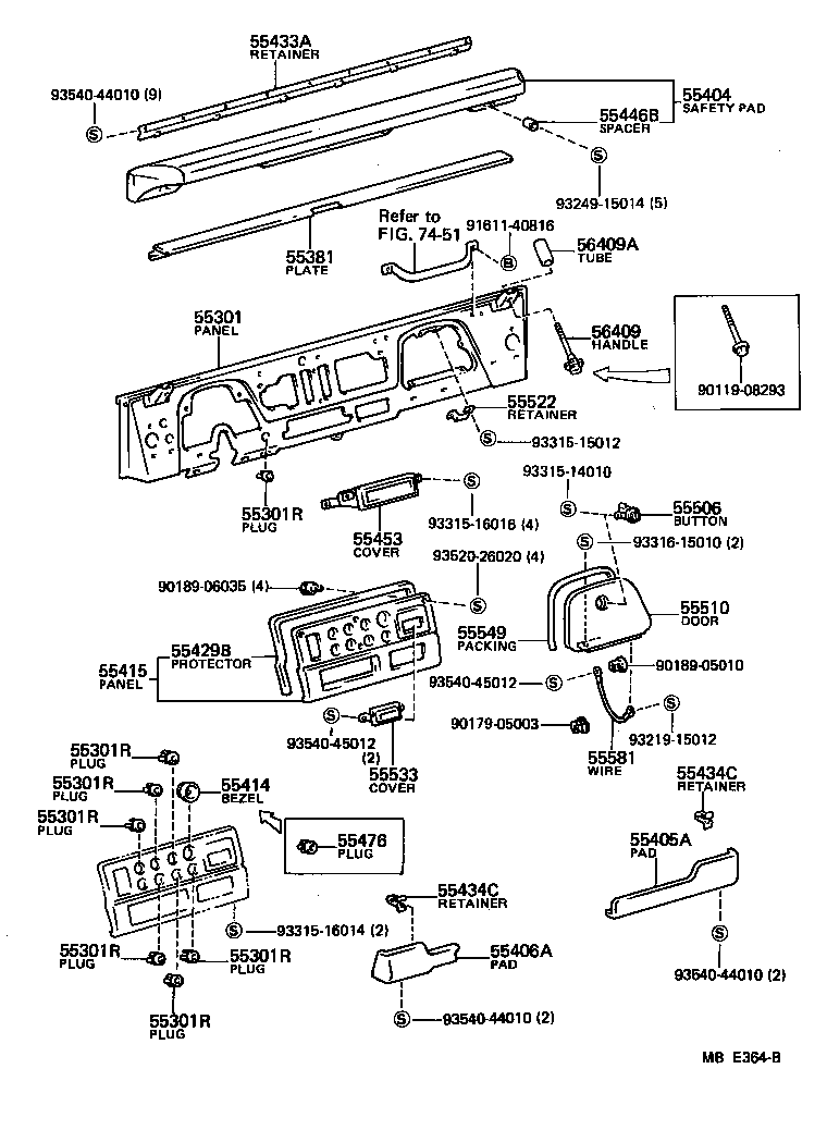  LAND CRUISER 40 |  INSTRUMENT PANEL GLOVE COMPARTMENT