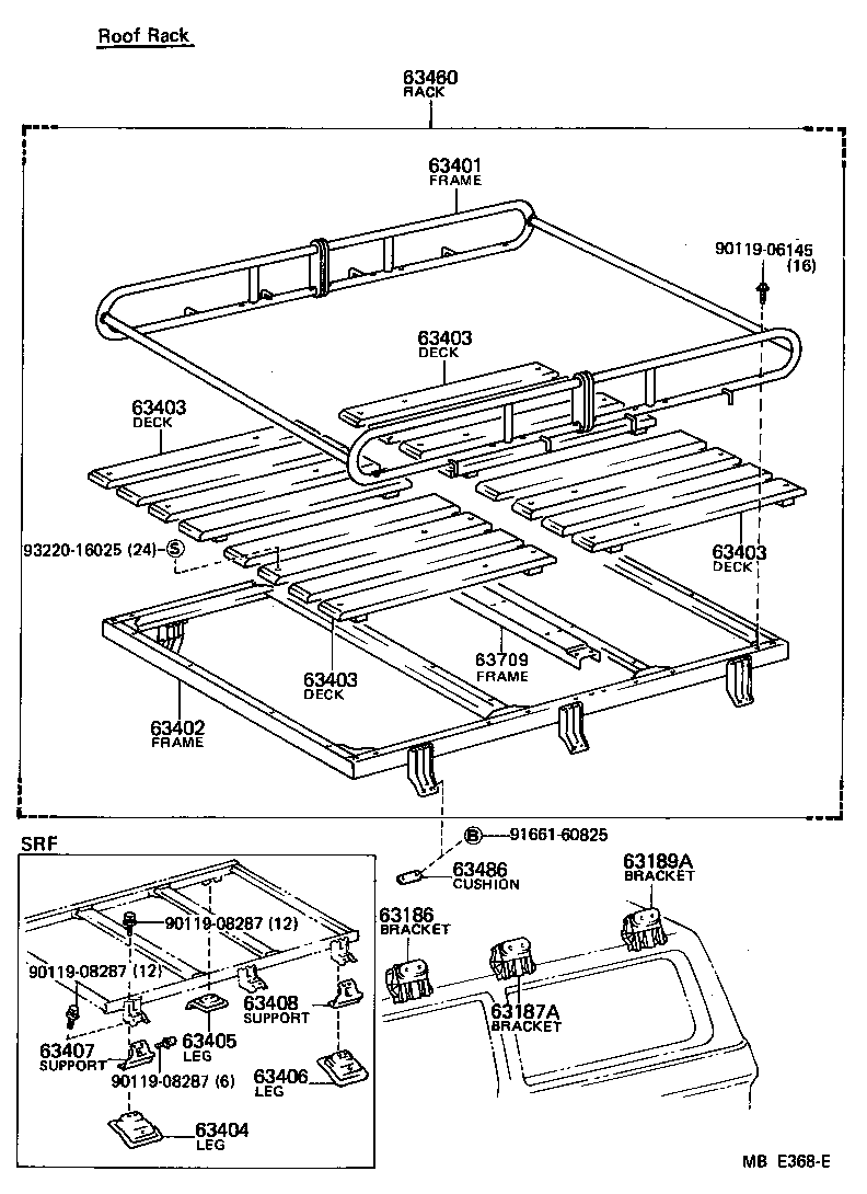  LAND CRUISER 60 |  ROOF PANEL BACK PANEL