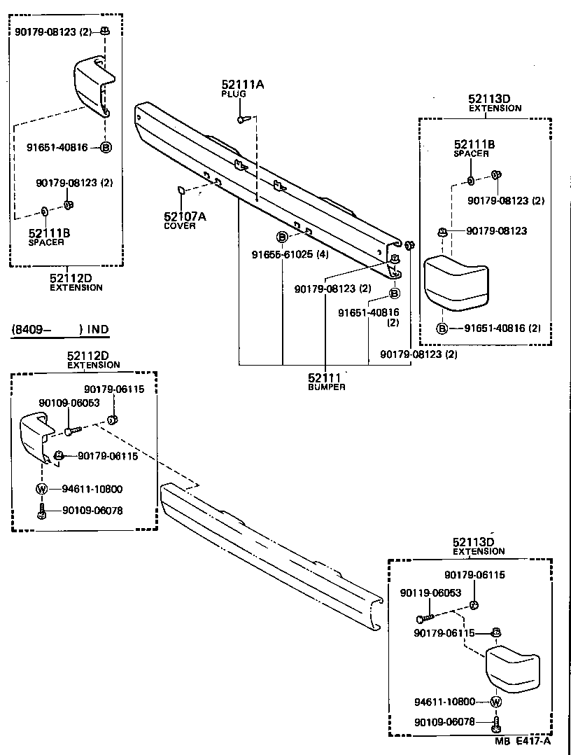  HIACE |  FRONT BUMPER BUMPER STAY