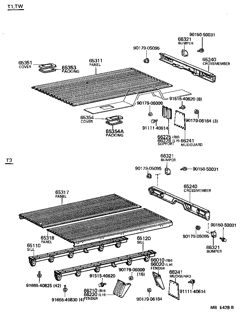  HIACE |  REAR BODY FLOOR FENDER