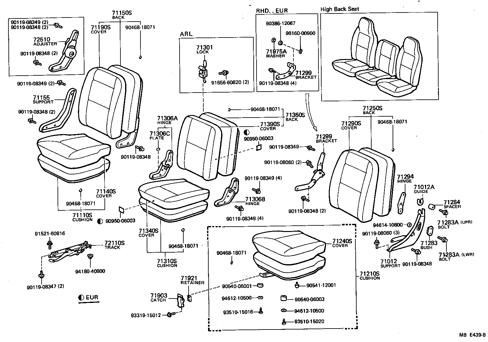  HIACE |  SEAT SEAT TRACK