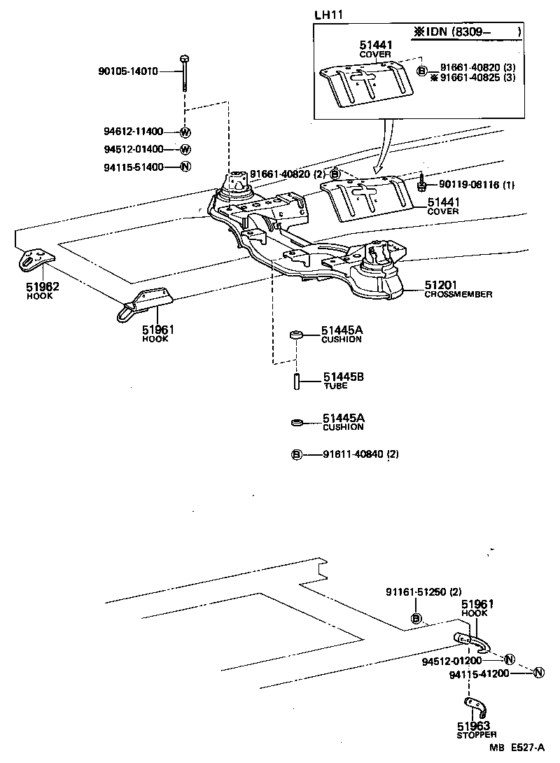  HIACE |  SUSPENSION CROSSMEMBER UNDER COVER