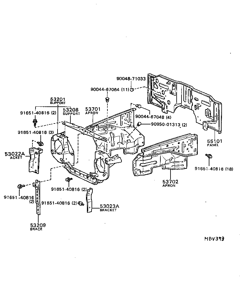  BLIZZARD |  FRONT FENDER APRON DASH PANEL