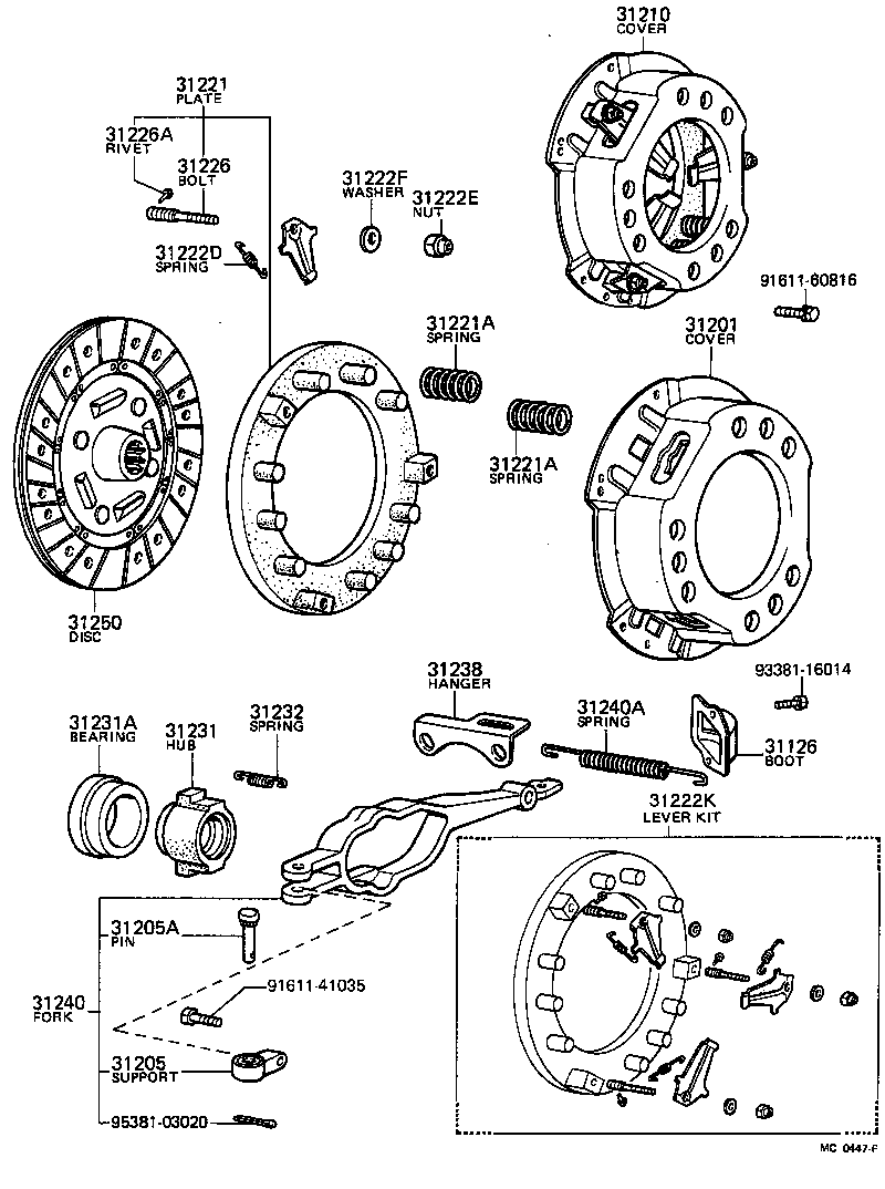  TOYOACE |  CLUTCH RELEASE FORK