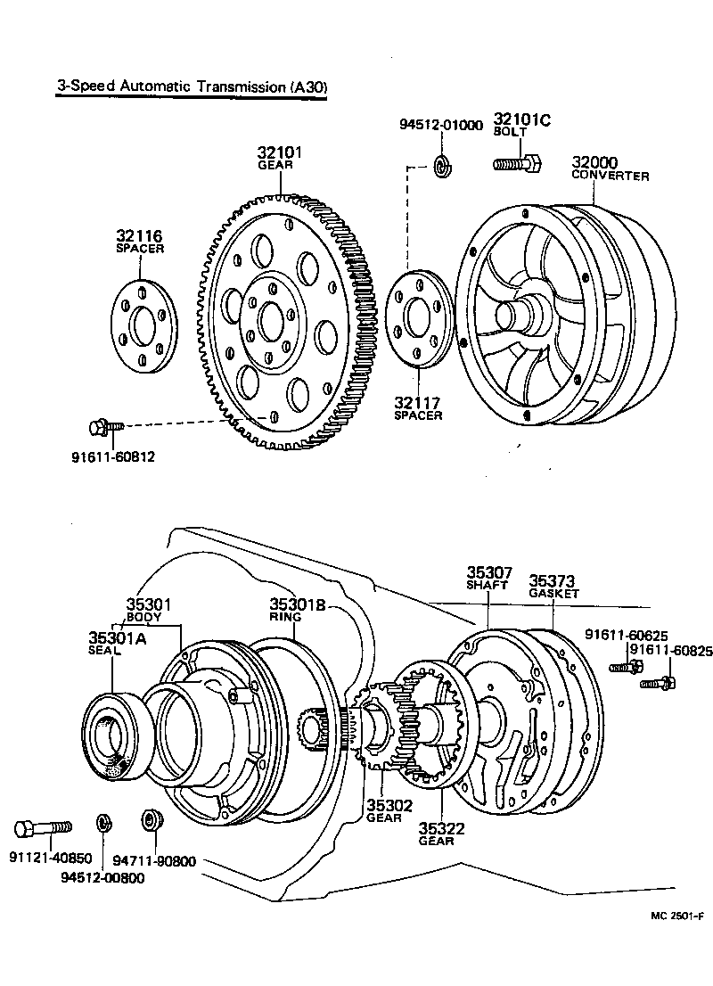  CARINA |  TORQUE CONVERTER FRONT OIL PUMP CHAIN ATM