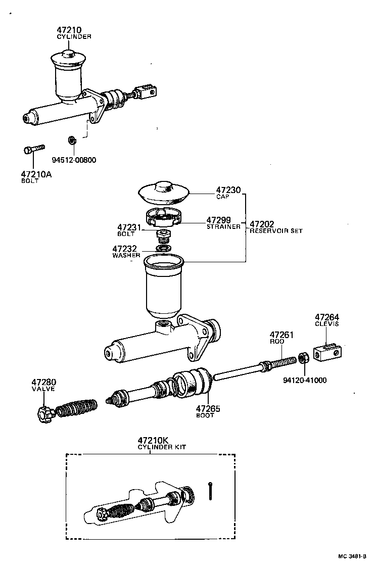  LAND CRUISER 40 45 55 |  BRAKE MASTER CYLINDER