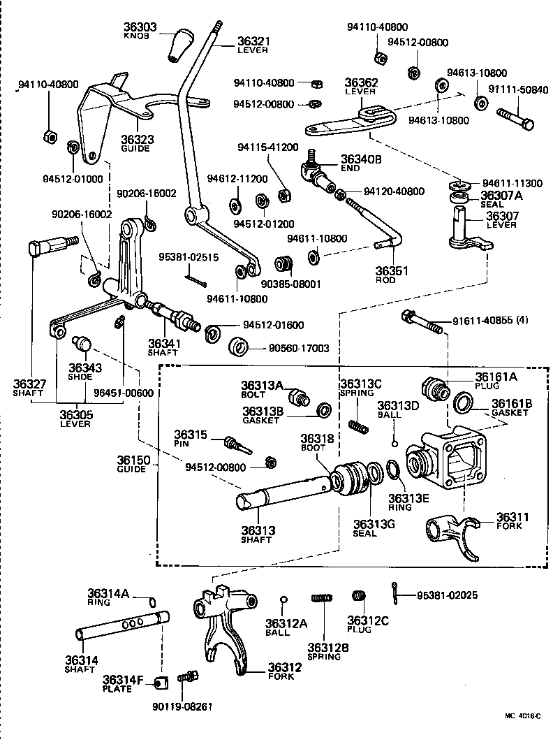  LAND CRUISER 40 |  TRANSFER LEVER SHIFT ROD