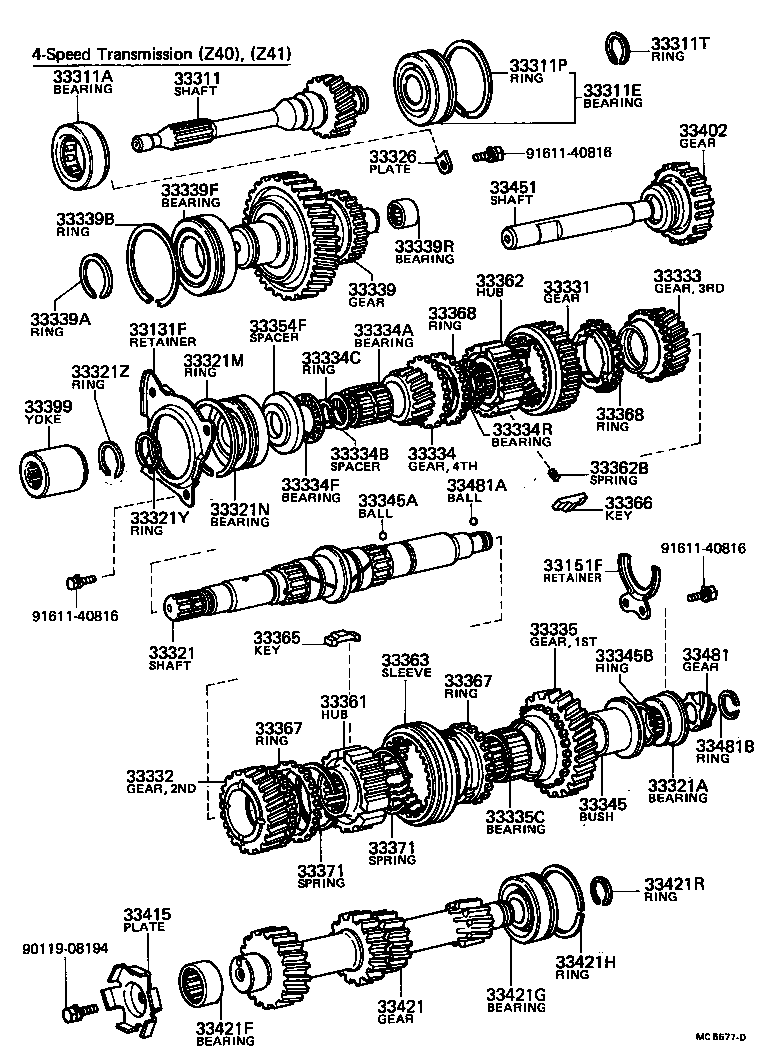  TERCEL |  TRANSMISSION GEAR MTM