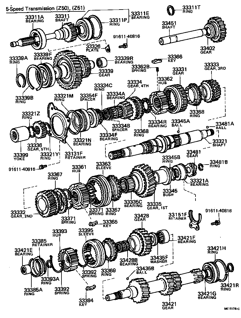  TERCEL |  TRANSMISSION GEAR MTM