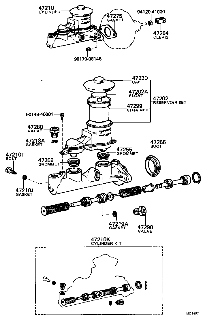  TERCEL |  BRAKE MASTER CYLINDER