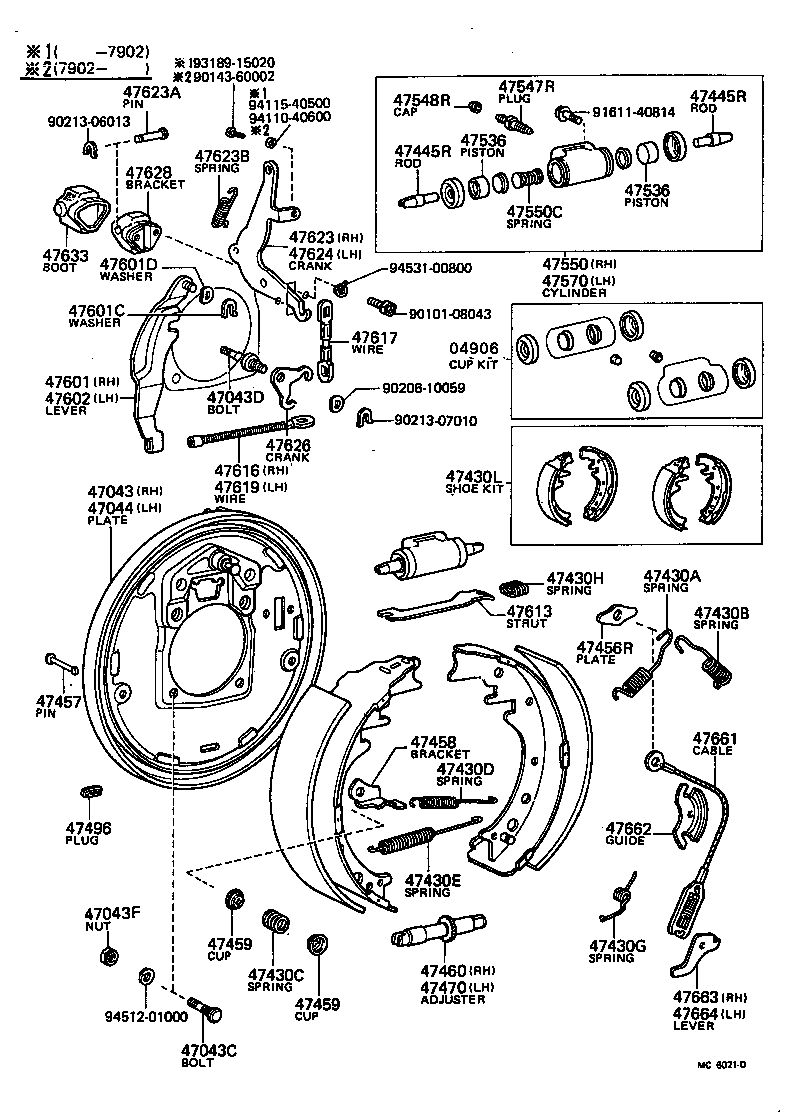 HILUX | REAR DRUM BRAKE WHEEL CYLINDER BACKING PLATE