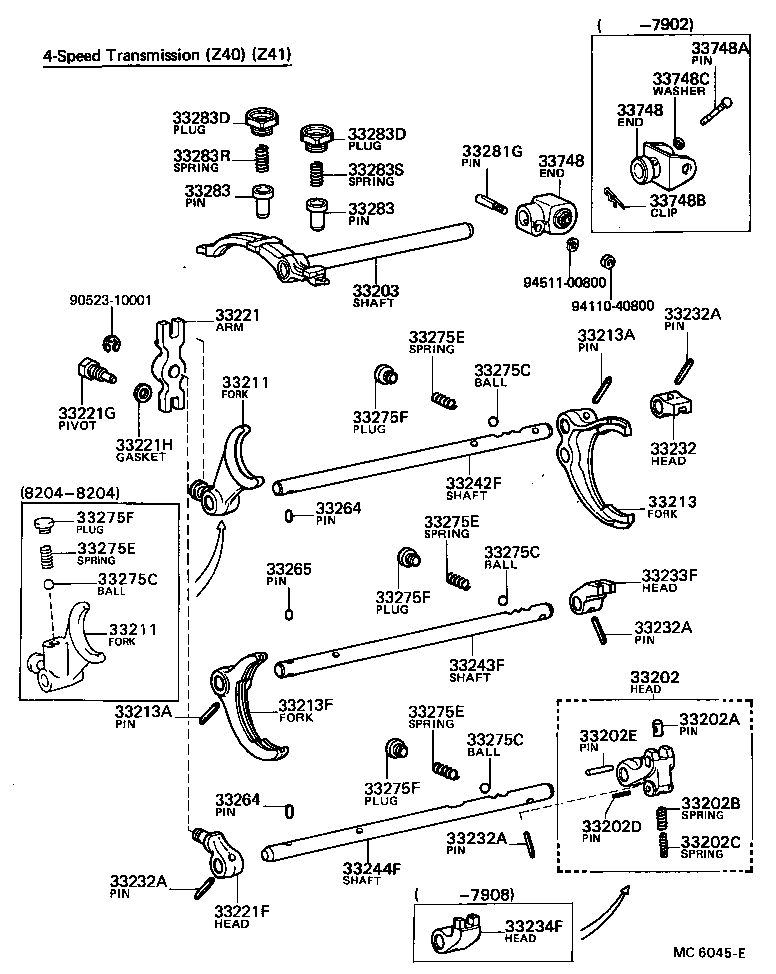  TERCEL |  GEAR SHIFT FORK LEVER SHAFT MTM