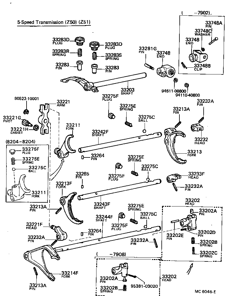  TERCEL |  GEAR SHIFT FORK LEVER SHAFT MTM