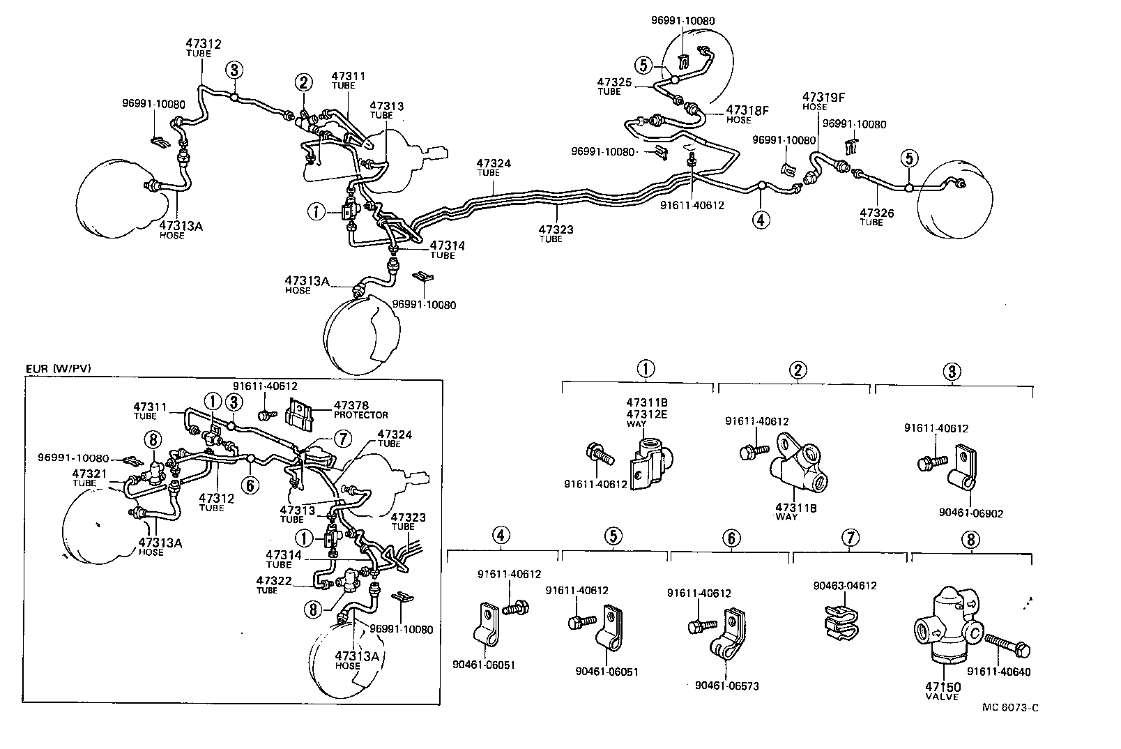  TERCEL |  BRAKE TUBE CLAMP
