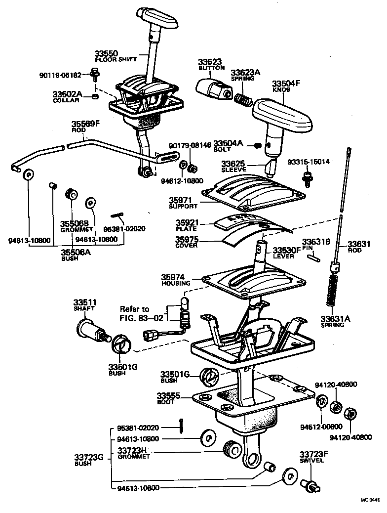  TERCEL |  SHIFT LEVER RETAINER