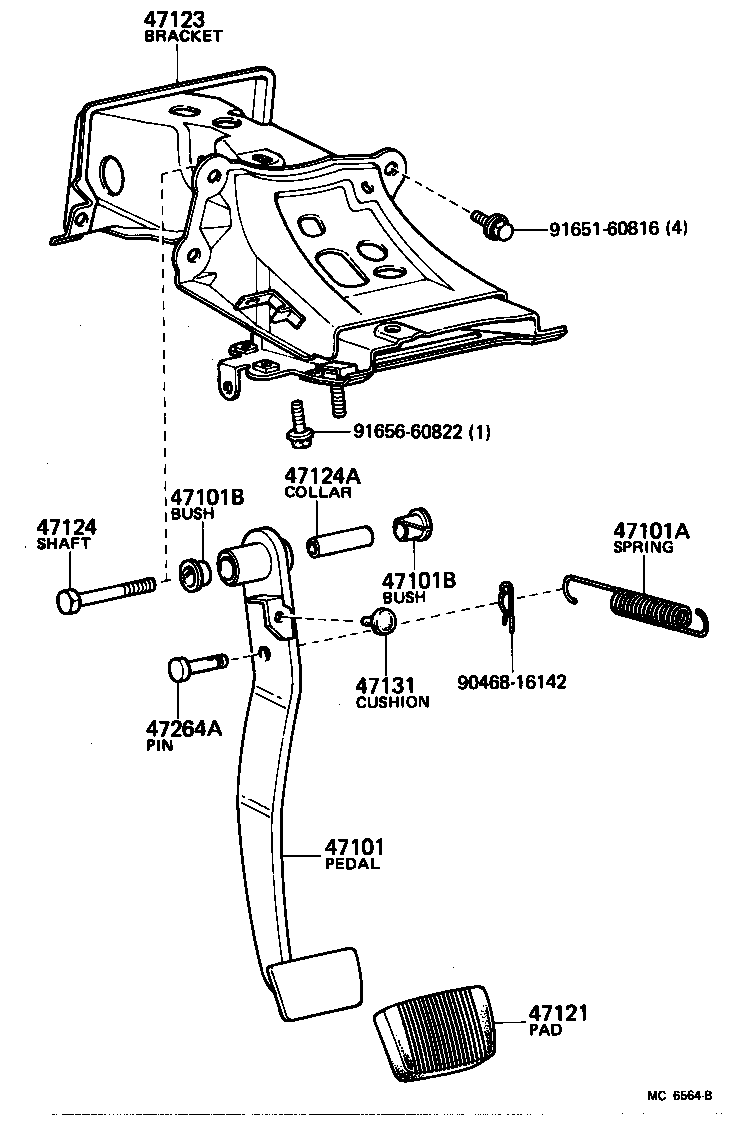 CROWN |  BRAKE PEDAL BRACKET