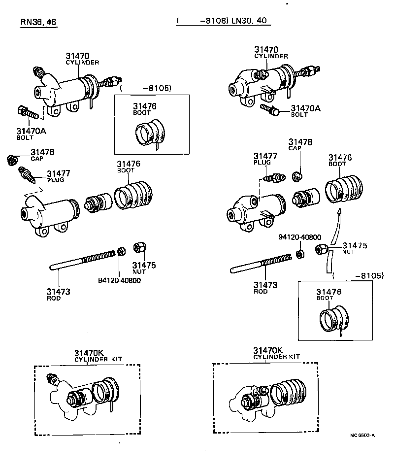  HILUX |  CLUTCH RELEASE CYLINDER