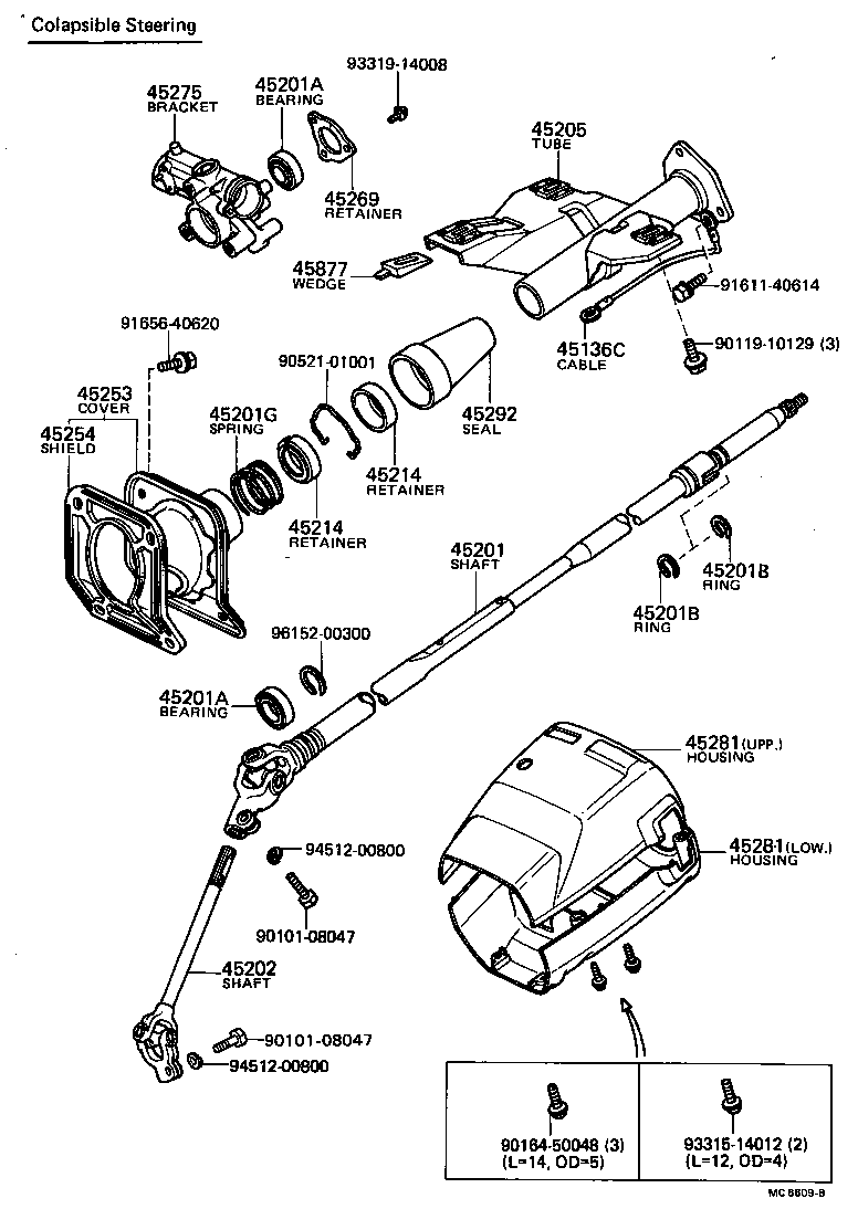  TERCEL |  STEERING COLUMN SHAFT