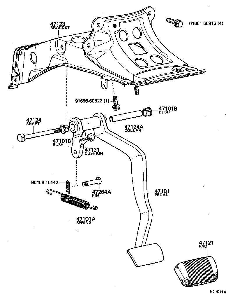  CROWN |  BRAKE PEDAL BRACKET