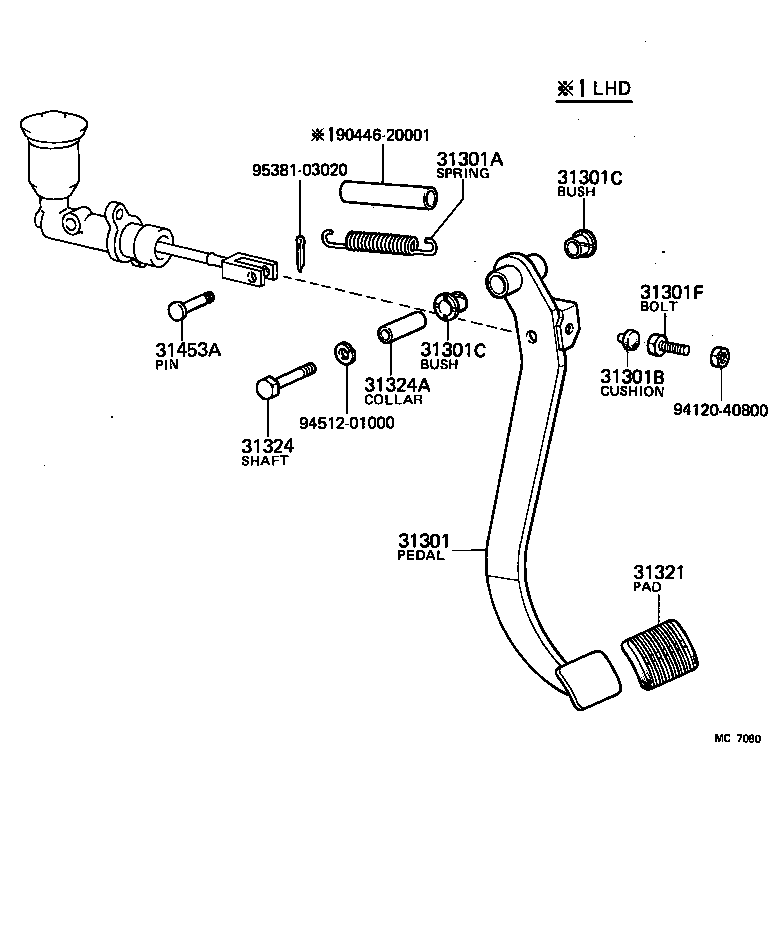  LAND CRUISER 40 |  CLUTCH PEDAL FLEXIBLE HOSE