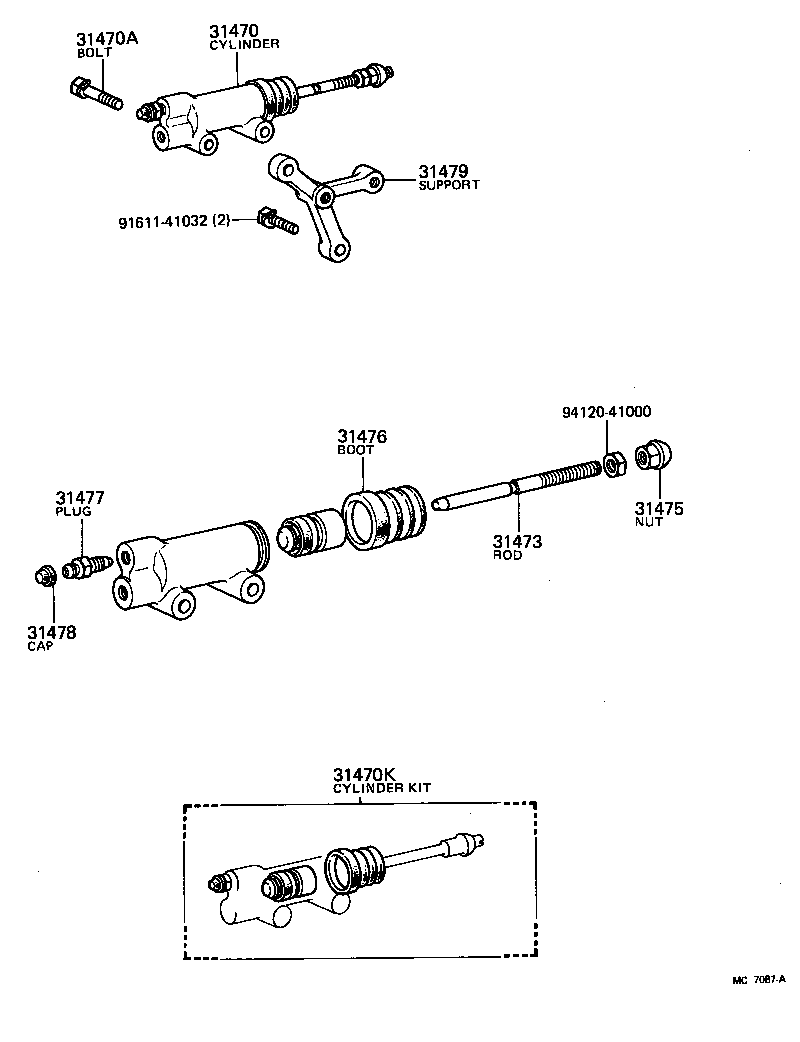  LAND CRUISER 40 |  CLUTCH RELEASE CYLINDER