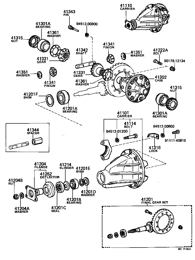  LAND CRUISER 60 |  REAR AXLE HOUSING DIFFERENTIAL