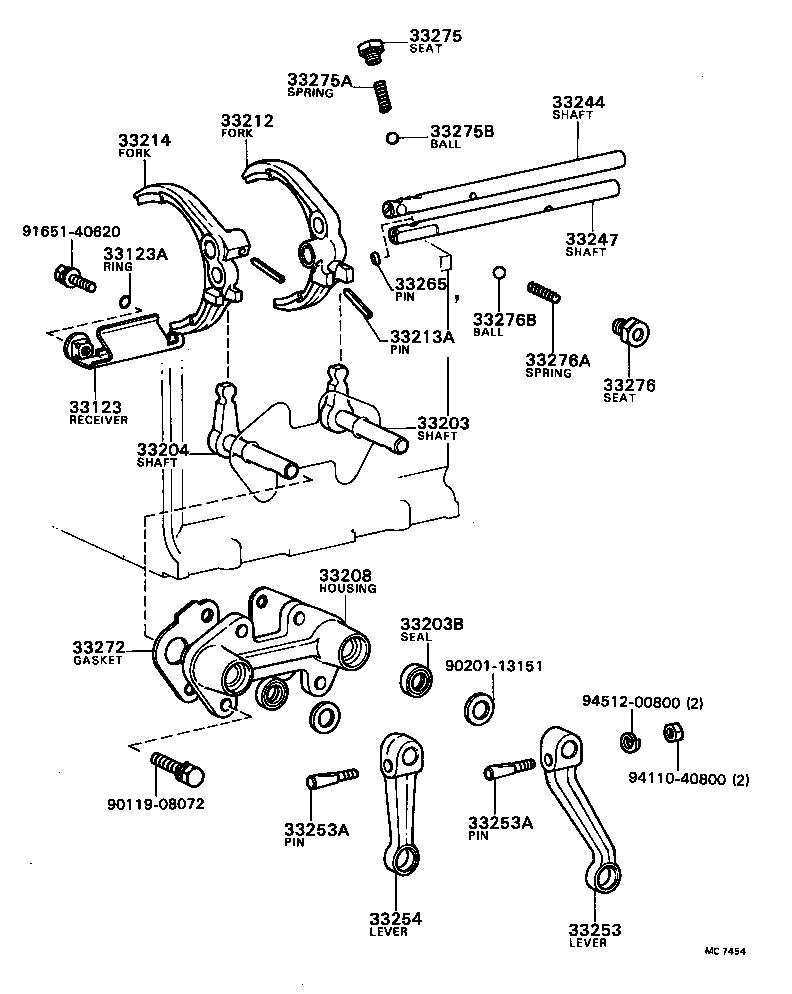  CRESSIDA |  GEAR SHIFT FORK LEVER SHAFT MTM