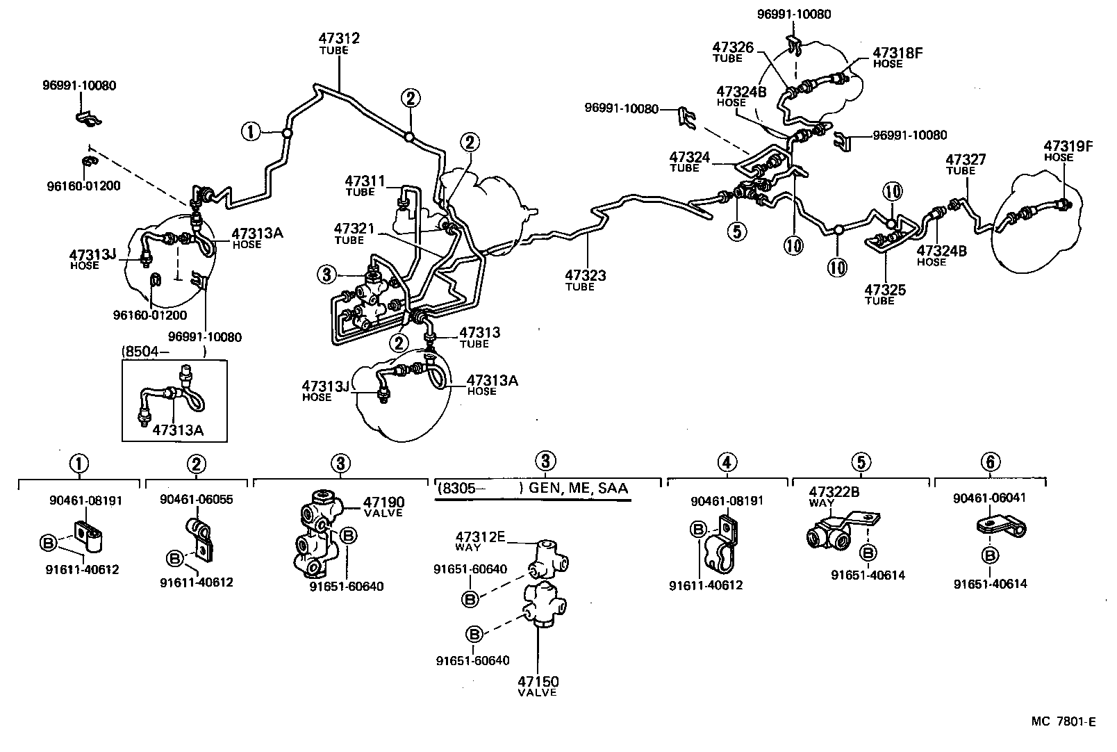  CELICA |  BRAKE TUBE CLAMP