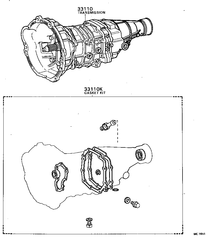  CROWN |  TRANSAXLE OR TRANSMISSION ASSY GASKET KIT MTM